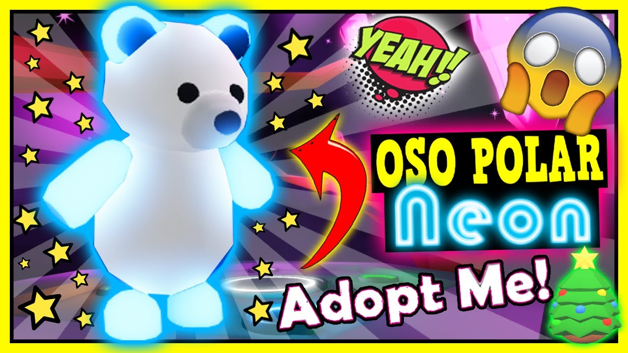 Oso Polar Neon Mascotas Huevos De Navidad En Adopt Me - nuevo castillo del dragon unicornio legendario adopt me roblox