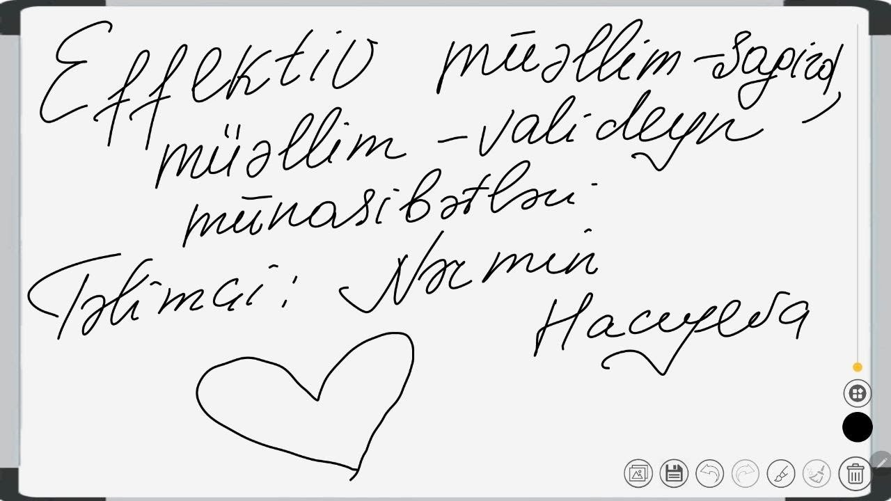 Effektiv müəllim-şagird, müəllim-valideyn münasibətləri (online dərsimdən)