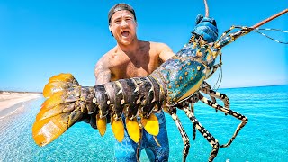 Catching Giant Lobsters For Food On Remote Island