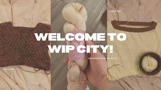 WIP city: glint vest, tolsta tee, haraboji cardigan, and more || yarnyheart fiber art ep. 8