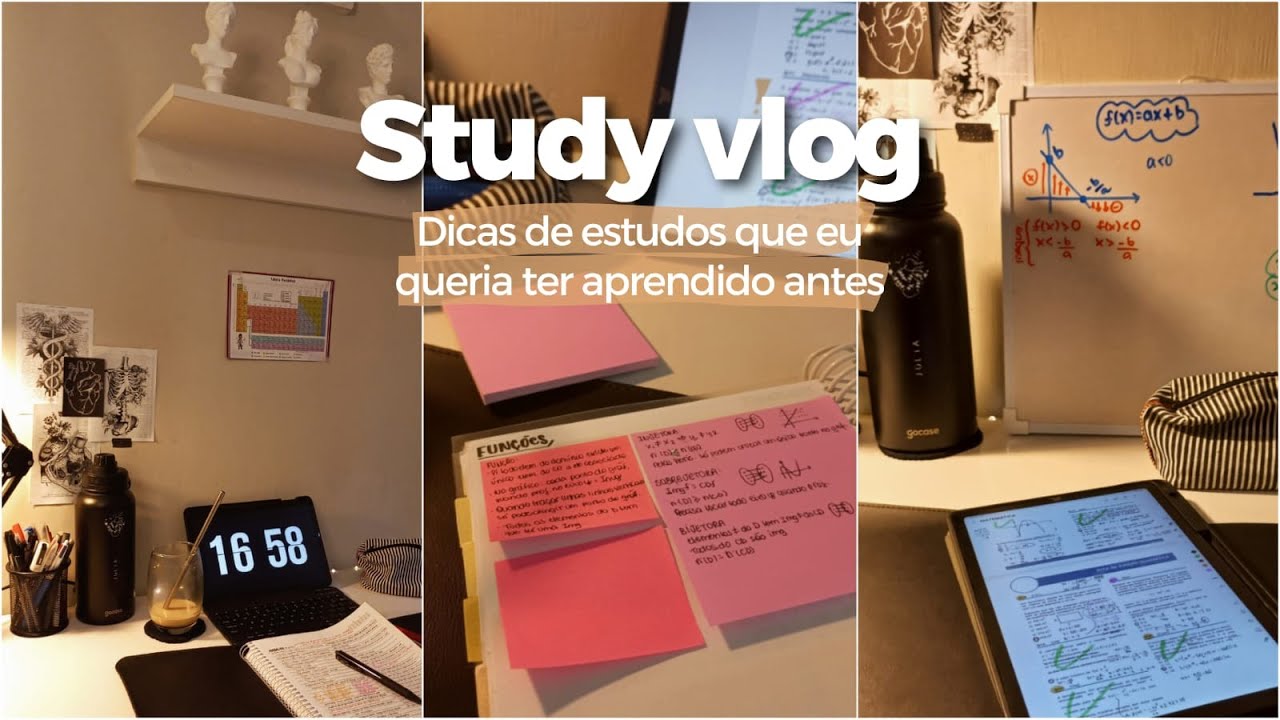 STUDY VLOG | dicas de estudos que eu queria ter aprendido antes + anotações, motivação, rotina...