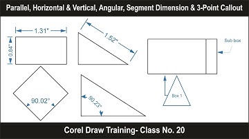 How to use Parallel Dimension, Horizontal & Vertical, Angular, Segment Dimension & 3-Point Callout