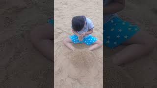 samar enjoy sand paly #sensory issue development..