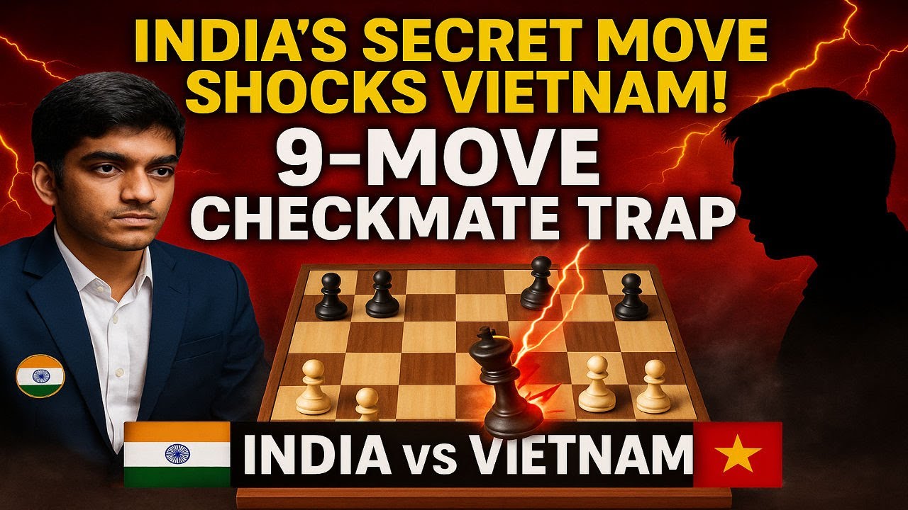 9-Move CHECKMATE using INDIAN SECRET MOVE | India destroys Vietnam 🇮🇳