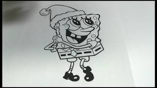 SpongeBob Christmas Coloring Page
