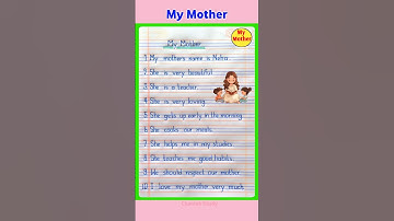 10 Lines on My Mother in English | My Mother Essay | Essay on My Mother | 10 Lines on My Mother