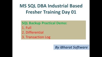 06. SQL Server Backup Practical Demo for SQL DBA in Hindi #ibharatsoftware
