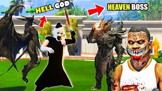 Franklin Biggest Revenge From Hell God & Serbian Dancing lady In GTA V | Devil God Vs Serbian lady