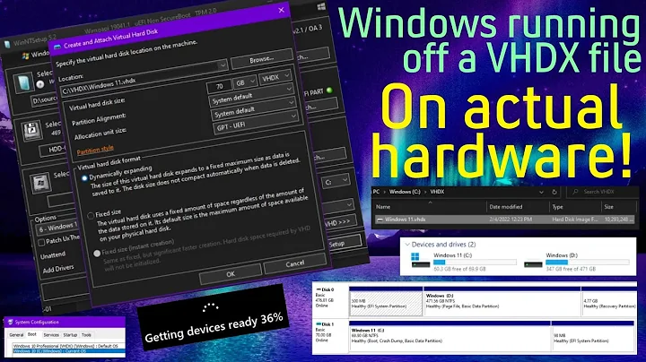 Installing & booting Windows off a virtual drive (VHD/VHDX file) on actual hardware!