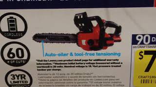 Chainsaws at Lowes