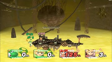 SSBB: Yoshi & Toon Link vs. Link & Mario Combo-Match [TAS]