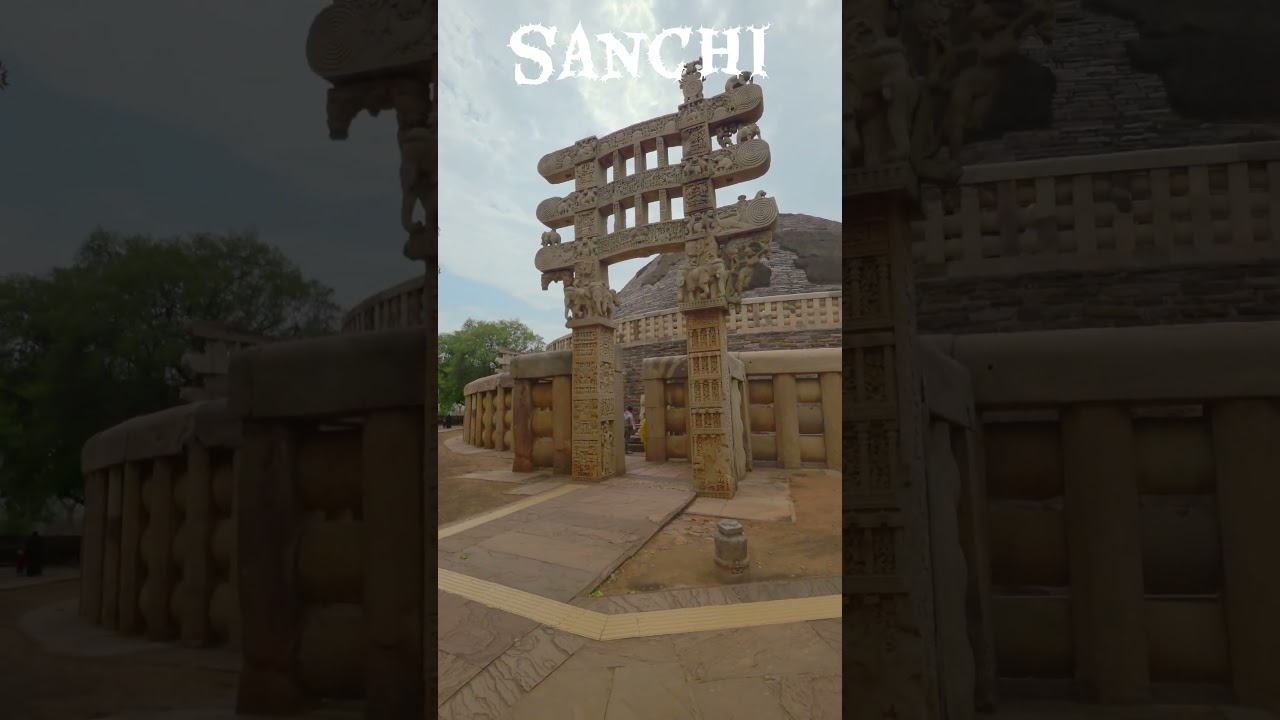 A peaceful day at Sanchi Stupa 🤍🌿Old stories, beautiful views & a calm heart ✨#SanchiStupa #Sanchi