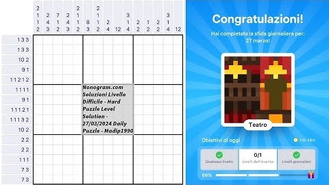 Nonogram.com Soluzioni Livello Difficile - Hard Puzzle Level Solution - Daily Puzzle - Madip1990