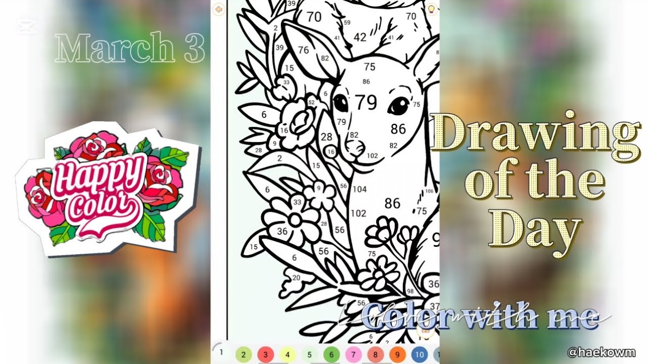 365 Day Color In Happy Color App/ Drawing of the day/ 365 days challenge - YouTube