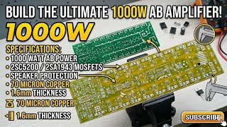 Apex 1000 Watt Power Amplifier Pcb || Speaker Protection Inbuilt
