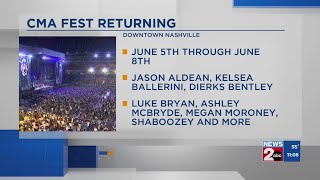 CMA Fest 2025: Artist lineup announced