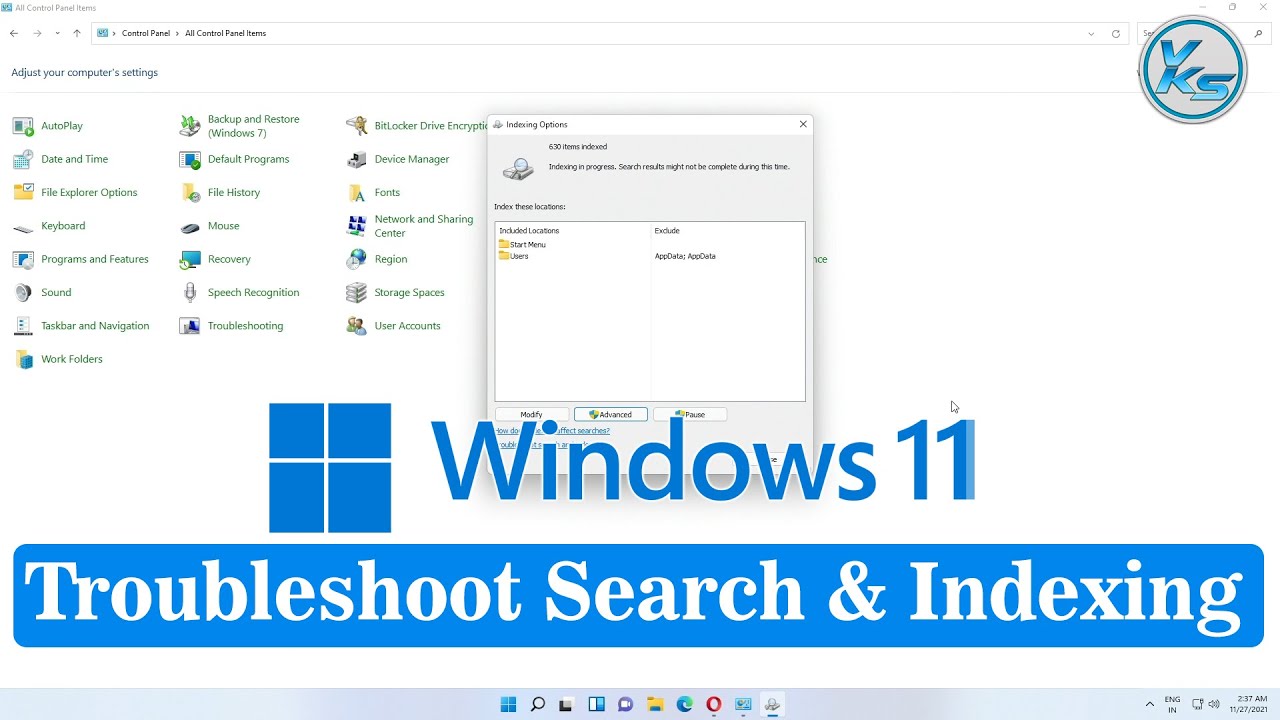 How to troubleshoot search and indexing in windows 11 youtube