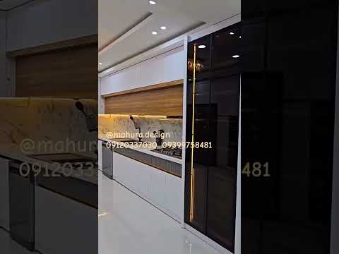 کابینت مدرن شیک کابینت سفید وچوب جهت مشاوره واطلاع ازقیمت تماس بگیرید چوب کابینت آشپزخانه 