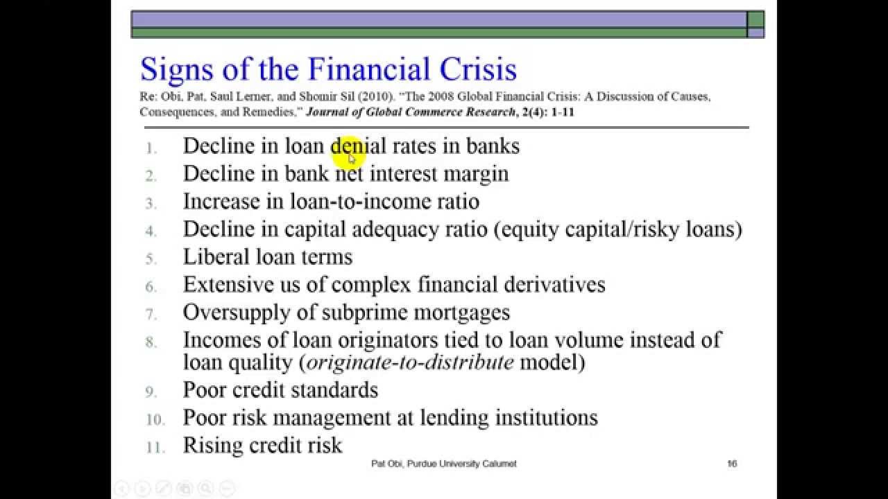 Financial Crisis 2 - 2008 Global Crisis