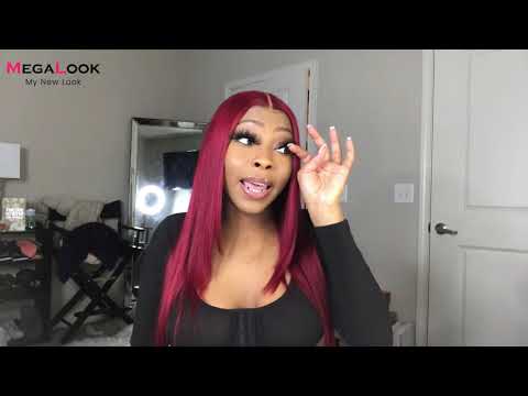 90’s with a twist| Lace Front wig install with LAYER CUT | ft MEGALOOK hair
