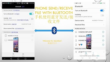 Phone sends files via Bluetooth & receives手机使用蓝牙发送和接收文件