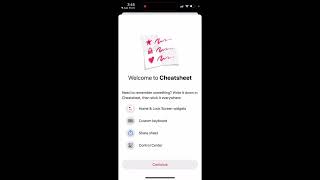 Cheatsheet app tutorial