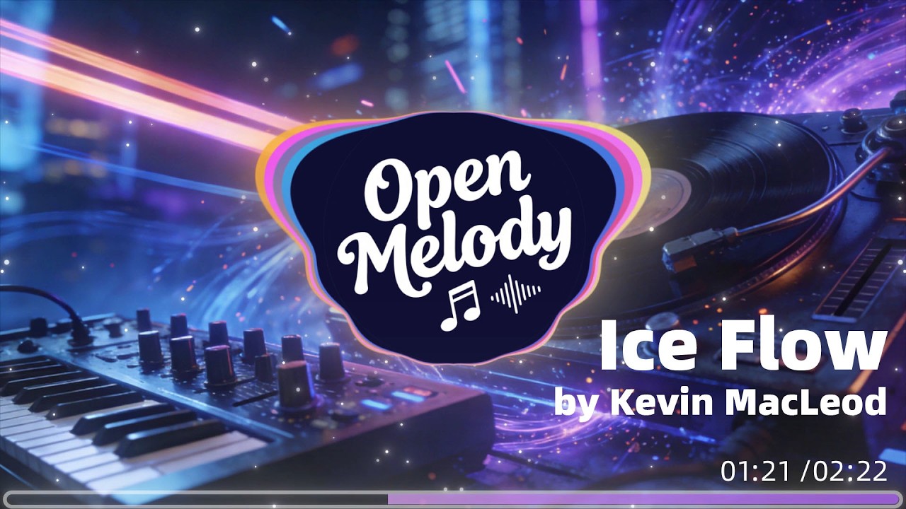 Ice Flow от Кевина Маклеода | Визуализация электронной музыки