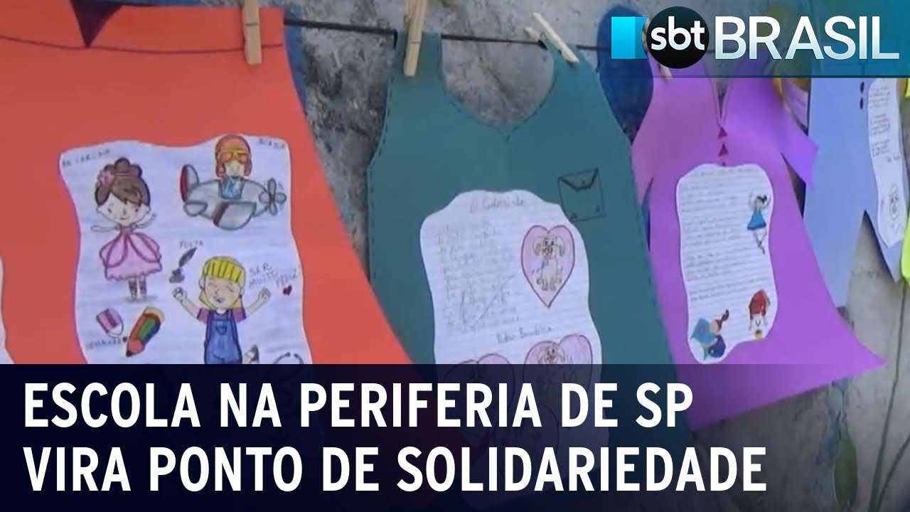 Escola na periferia de São Paulo vira ponto permanente de solidariedade | SBT Brasil (23/12/22)