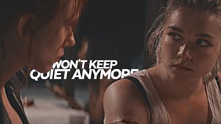 won't keep quiet anymore | natasha & yelena