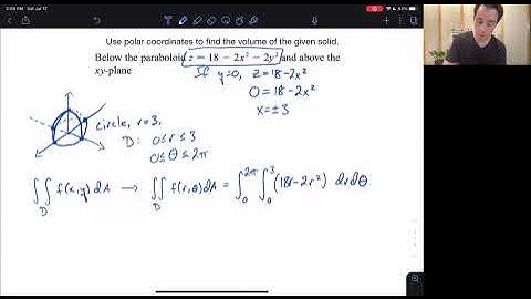 Needham Multivariable Calculus: Calculate Volume Using Polar Coordinates