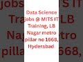 Data Science jobs in hyderabad @ MITS IT Training in LB Nagar metro pillar no 1668, Hyderabad
