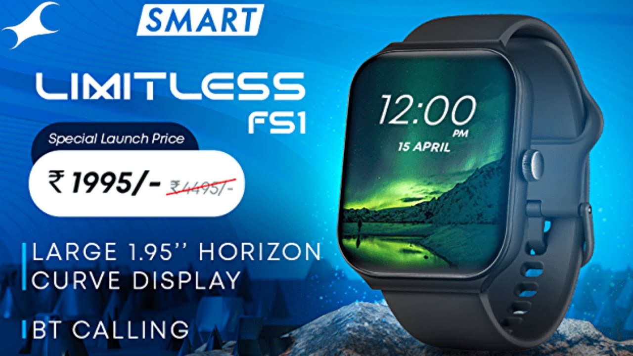 Fastrack Limitless FS1 Smartwatch 1.95- HD Display BT Calling 10 Daya Battery Features