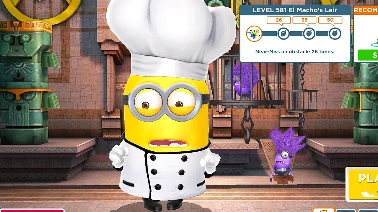 Baker and Tzarevna minions completed level 581 with Snowboard mini games