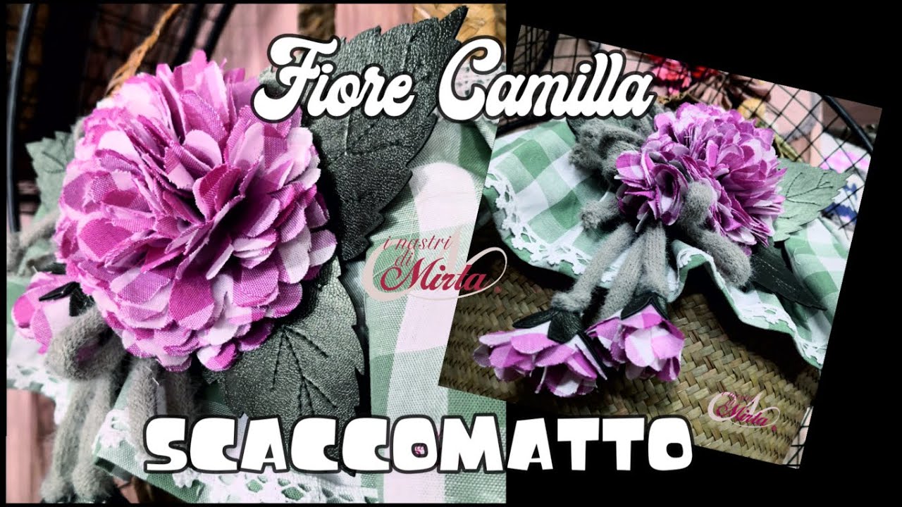 CAMILLA  -   FIORE  CON SCACCOMATTO  BY  🎀 I NASTRI DI MIRTA🎀