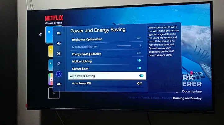 Samsung Smart TV | How to Turn On or Off Auto Power Saving Mode on Samsung TV