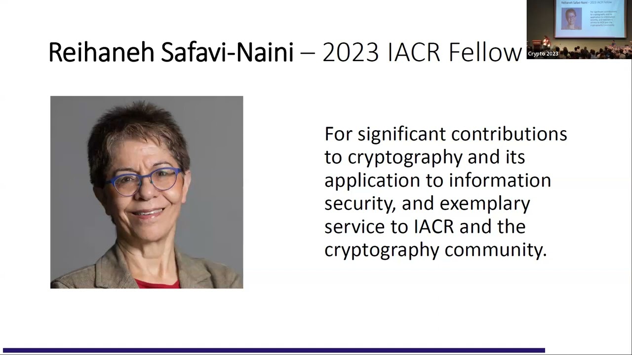 Crypto 2023 award session