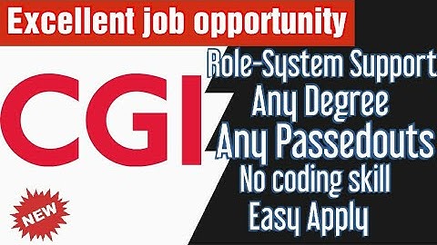 CGI offcampus drive 2021 | No Coding - Any Degree & Passedouts | how to apply?| simply jpr