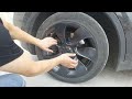 How to remove and install Tesla Uberturbine Wheel Covers | TRestyling