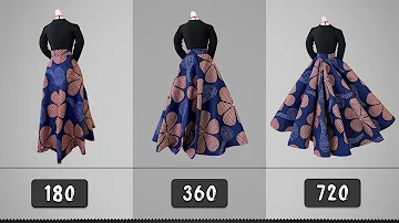 How To Cut 180, 360 & 720 Degree Flare Skirt