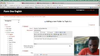 Adding a Folder in Moodle for MAC VidTutorial