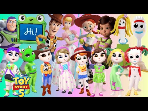 🌈🧸TOY STORY 5 ➕ TALKING ANGELA 2 💖✨️ // COSPLAY MAKEOVER 💄💄