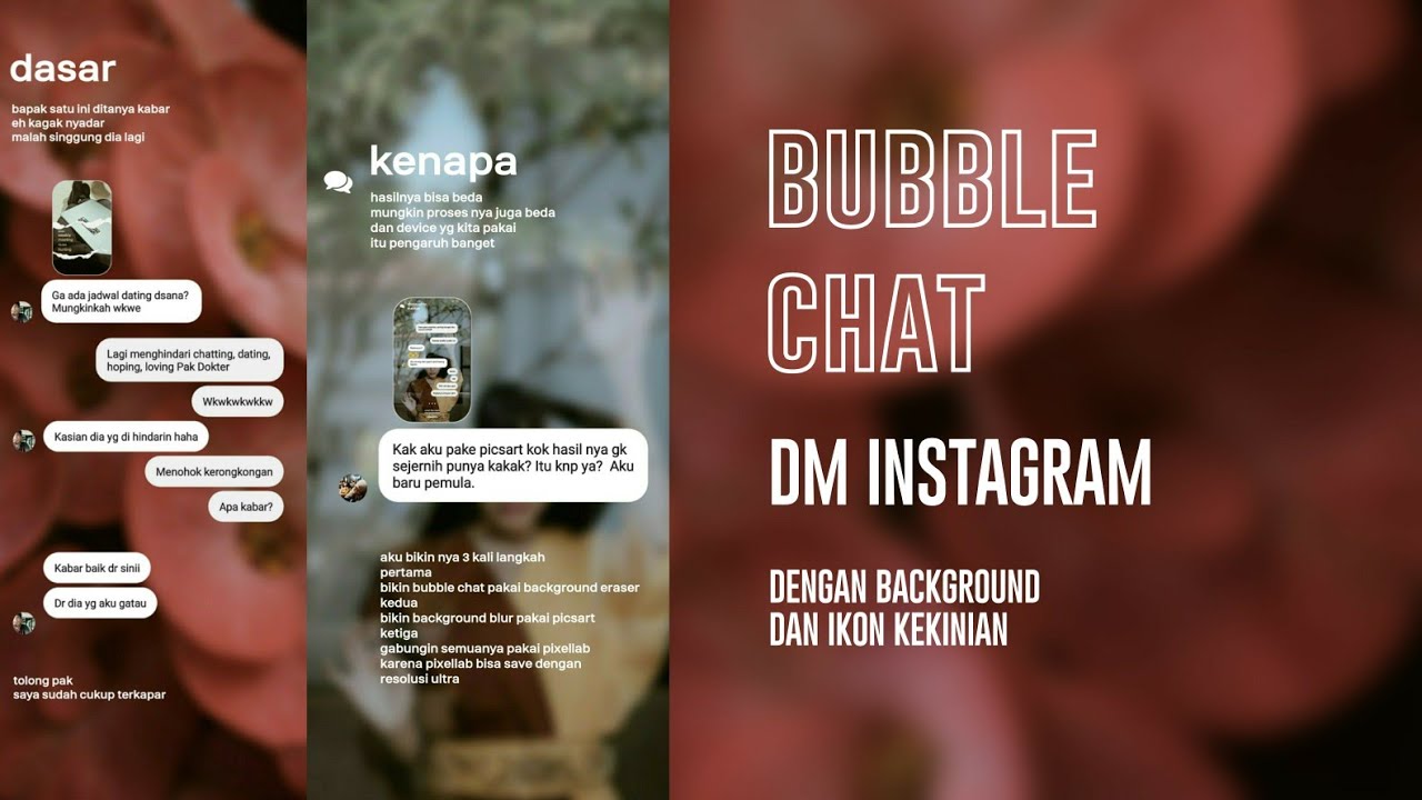Tutorial instagram stories dengan Bubble Chat DM & Tipografi seperti