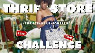 THRIFT CHALLENGE Thrifting Fashion Trends Thrifting with Me