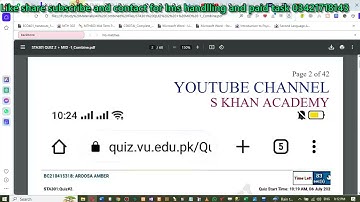 STA301 quiz 1 solution spring 2024 sta301 quiz 1 2024 sta301 quiz no 1 2024