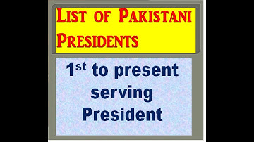 Pakistani Presidents || Complete List first to latest serving Presidents || css fpsc pms