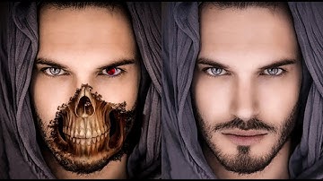 How to Design Skull Face in adobe Photoshop CC, cs5 cs6 cs4 cs3 7.0 and all