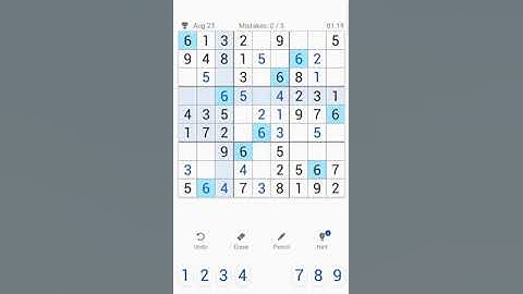 23 AUGUST 2021 - SUDOKU DAILY CHALLENGE