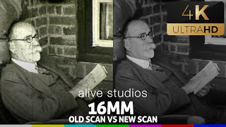 16mm 2012 film scan Vs New 2023 re-scan and AI remastering by Alive Studios 461 views 4 months ago 1 minute, 34 seconds