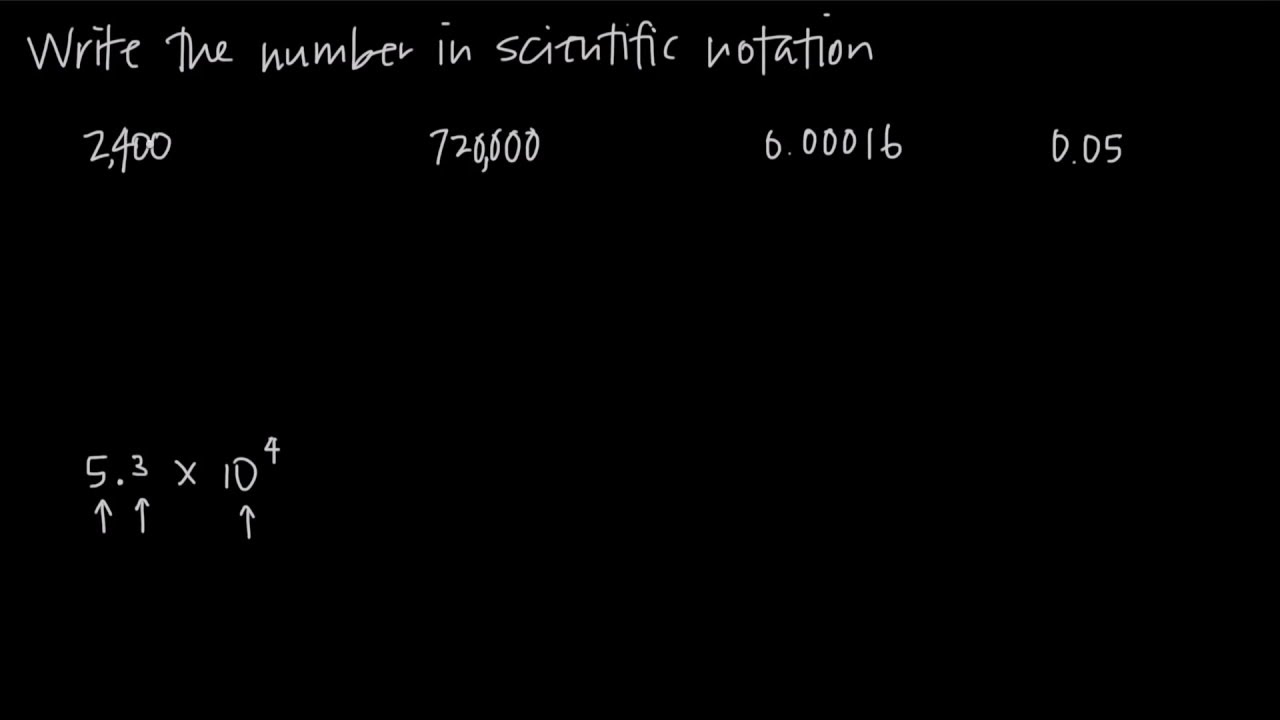 How do you write a number in scientific notation