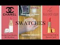 Swatch Comparison- Chanel Rouge Coco Baume- My Rose & Lisa Eldridge -Dance Card